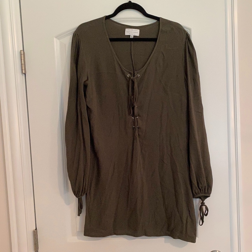 Olive green Kendal and Kylie dress